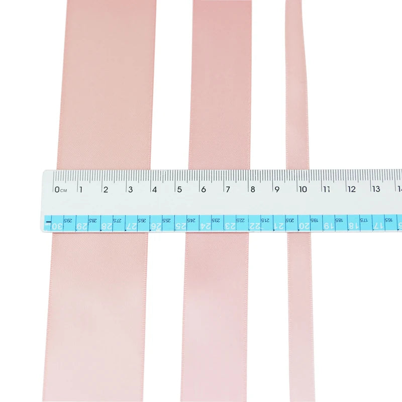 (10 meters) Pink Meat Double Face Satin ribbon polyester High Quality wholesale Christmas lace Ribbons