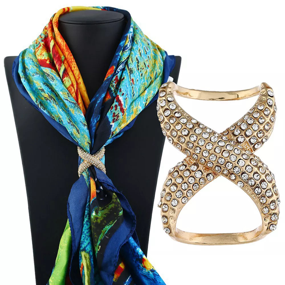 Broche en cristal pour foulard, anneau, clip, accessoire de mode pour femme, idéal pour un mariage, 3 styles