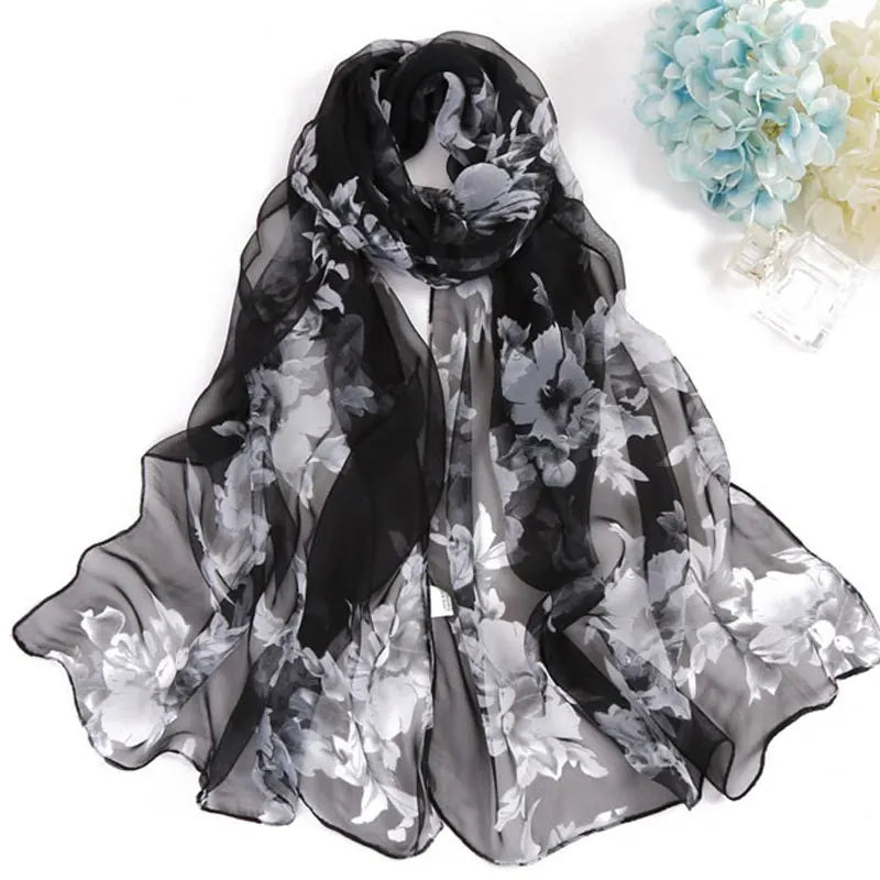 Heißer druck neue marke frauen schal frühling sommer seide schals schals und tücher dame pashmina strand stolen hijab foulard