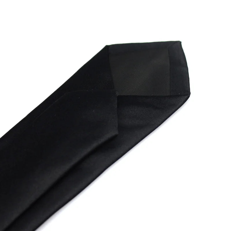 Cravates noires pour hommes et femmes, costumes décontractés, cravates unies, cravates fines pour hommes, pour affaires, mariage, cravates fines pour hommes