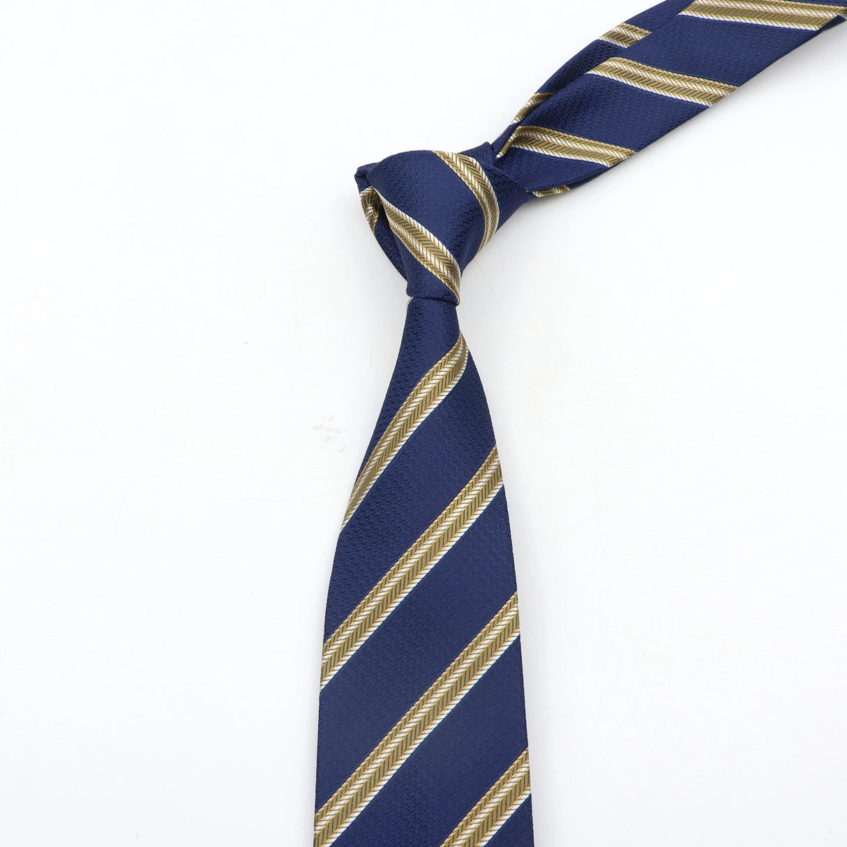 Nouvelle cravate classique à rayures et pois pour homme, jacquard, 7 cm, en polyester, étroite, slim, pour mariage, marié, affaires, costume, chemise, cadeau