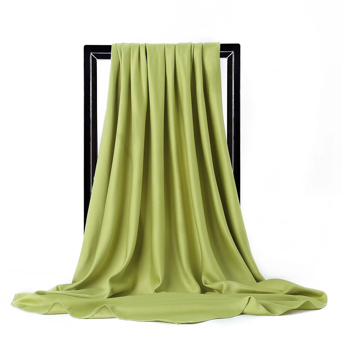 Foulard carré en soie de haute qualité 90 x 90 cm pour femme, châle uni, pour le bureau, pour les cheveux, pour le cou, pour musulmane, en Inde