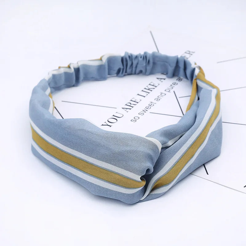 2020 Fashion Bohemian Headband Print Hairbands For Women Girls Vintage Cross Knot Turban Bandanas Headwear Hair Accessories