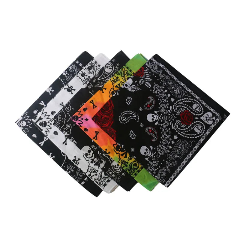 Skull Hiking Scarves Cotton Hip-Hop Bandana Ghost Parkour Neck Scarf Cycling Bicman Balaclava Rapper B-Boy Headwear BMX Headband