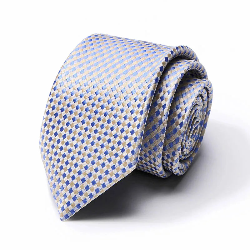 48Colors Classic 7.5cm Tie for Men Silk Tie Luxury Striped Slim Ties for Men Suit Cravat Wedding Party Gravatas
