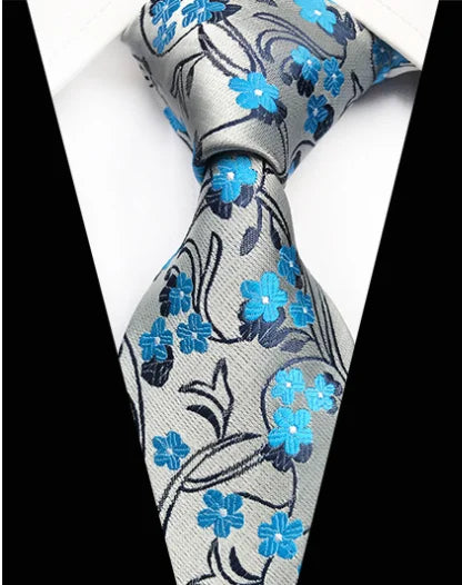 Corbatas de seda tejidas en jacquard con diseño de cachemira a cuadros para hombre, corbatas de 8 cm a rayas para trajes de negocios, bodas y fiestas.