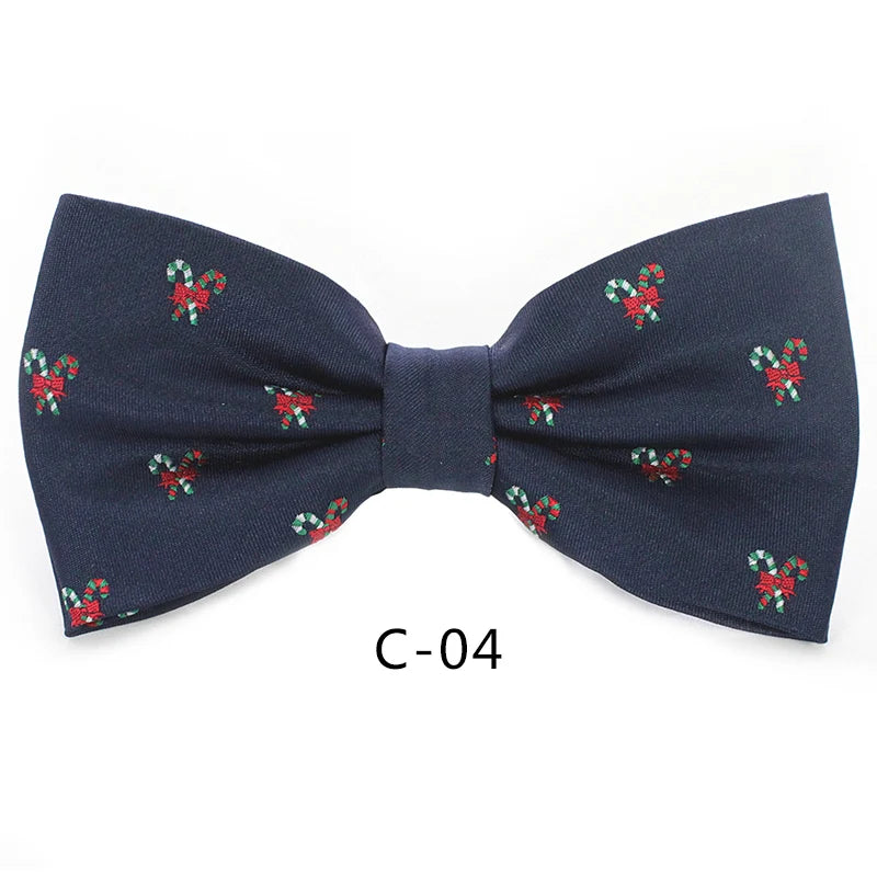 JEMYGINS Christmas Bow Ties for Mens Shirt Snowflake Christmas Tree Pattern Men Silk Bow Tie Christmas Party Gift