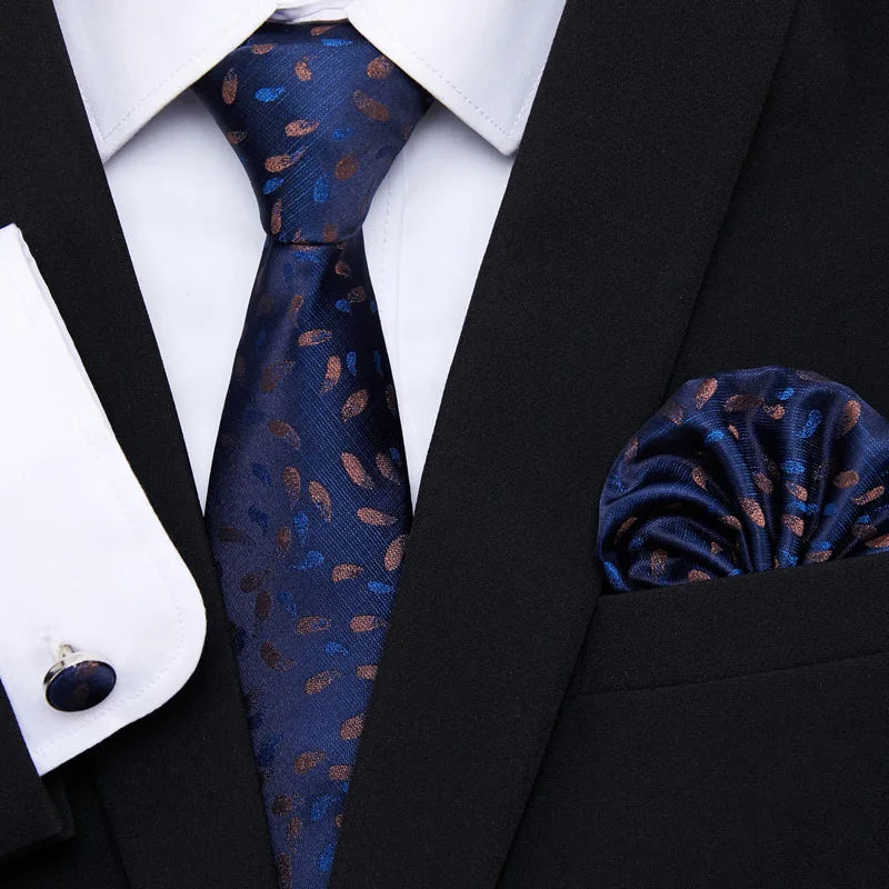 Newest style Green Tie For Men Holiday Present Tie Pocket Squares Set Necktie Striped Wedding Accessories Man