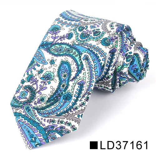 Nouvelle cravate florale pour hommes et femmes, cravate fine en coton pour mariage, cravates décontractées pour hommes, costumes classiques, cravates à imprimé floral