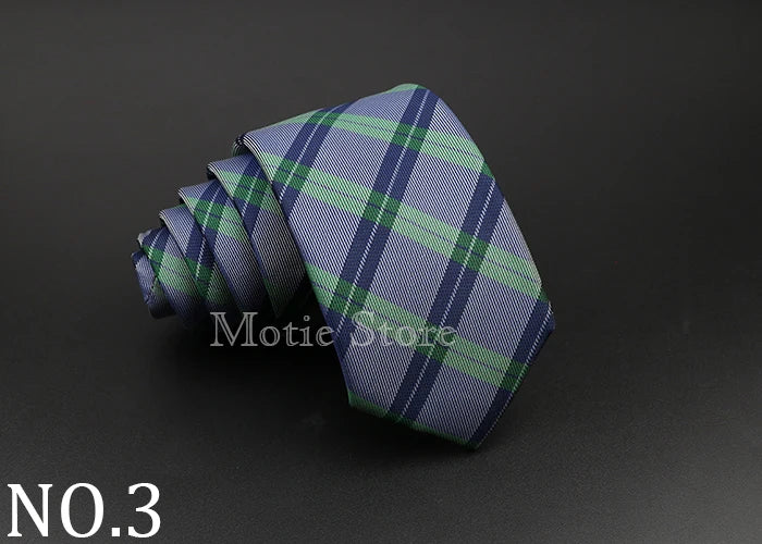 Cravate tissée jacquard pour homme, classique, à carreaux, rayée, en polyester, tendance, pour mariage, affaires, fête, costume, robe, cadeau