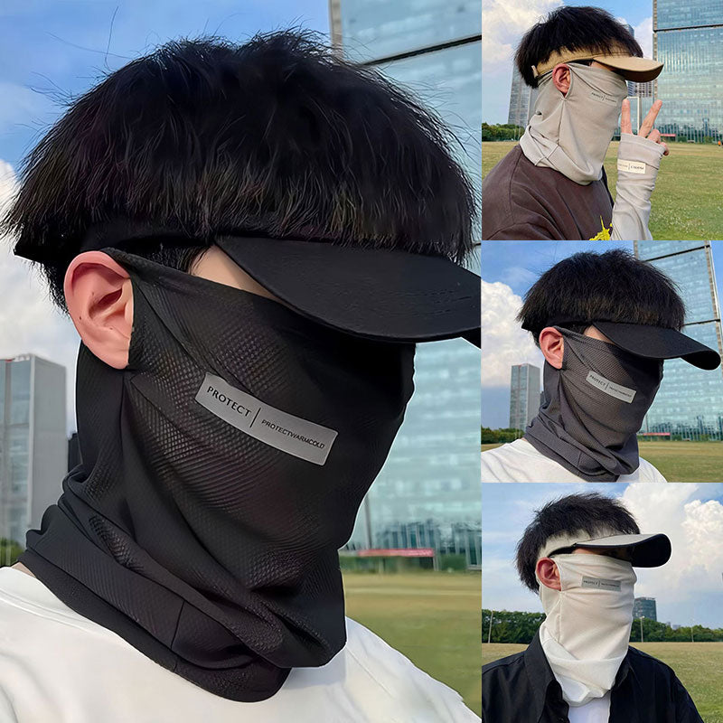 Summer 3D Ice Silk Masks Anti-UV Quick-drying Face Covering Sunscreen Breathable Unisex Simple Neck Protection Hanging Ear Scarf