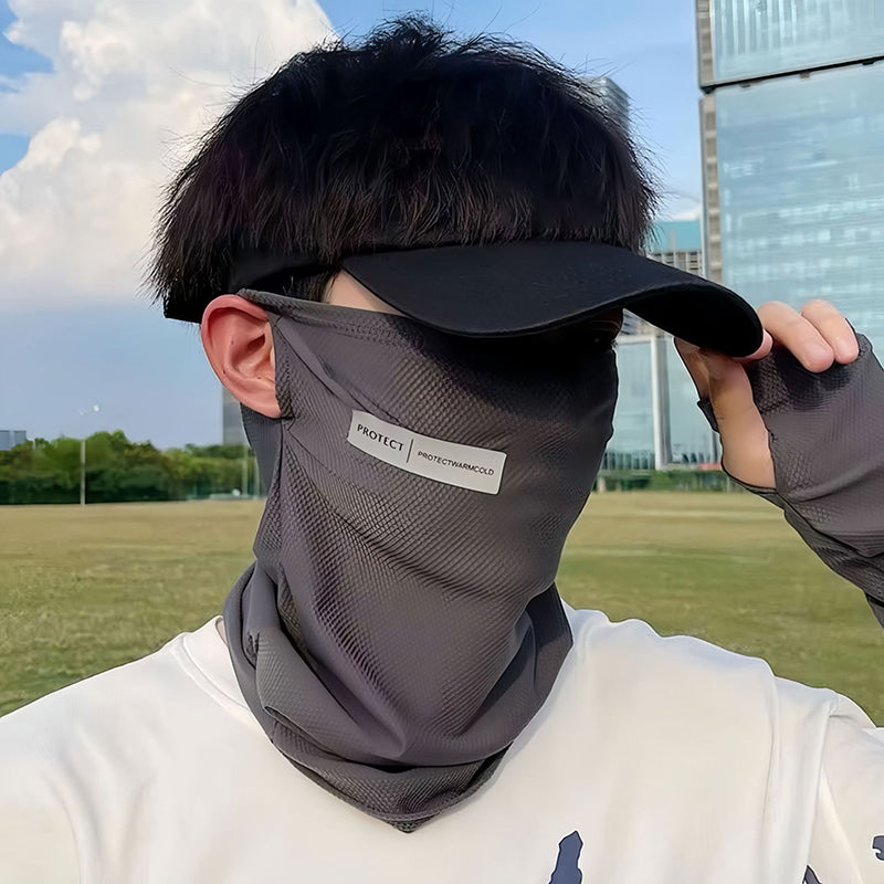 Summer 3D Ice Silk Masks Anti-UV Quick-drying Face Covering Sunscreen Breathable Unisex Simple Neck Protection Hanging Ear Scarf