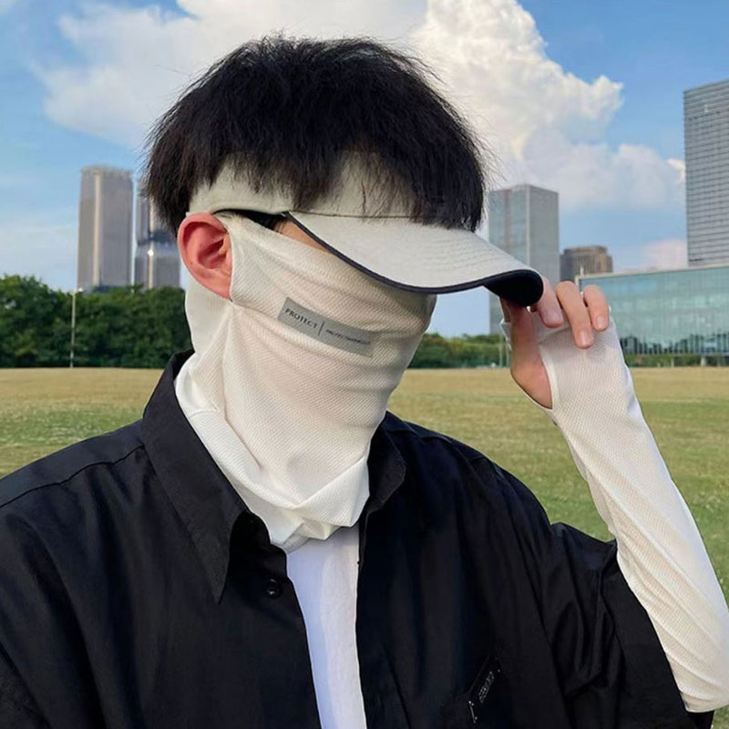 Summer 3D Ice Silk Masks Anti-UV Quick-drying Face Covering Sunscreen Breathable Unisex Simple Neck Protection Hanging Ear Scarf
