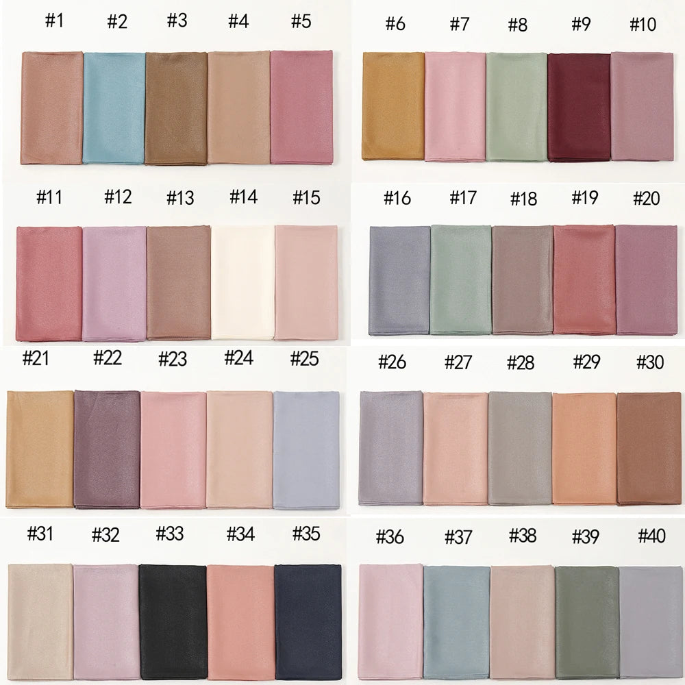 Foulard carré tendance pour femme musulmane, hijab, turban, châle, couleur unie, bandana islamique, 110 x 110 cm