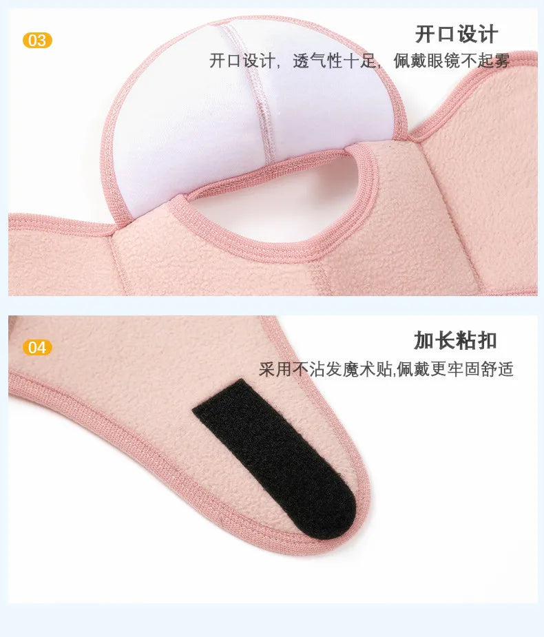 Winter Cold Warm Masks Ear Masks Full Package Thickened Shaking Grain Velvet Dust Mask For Men And Women