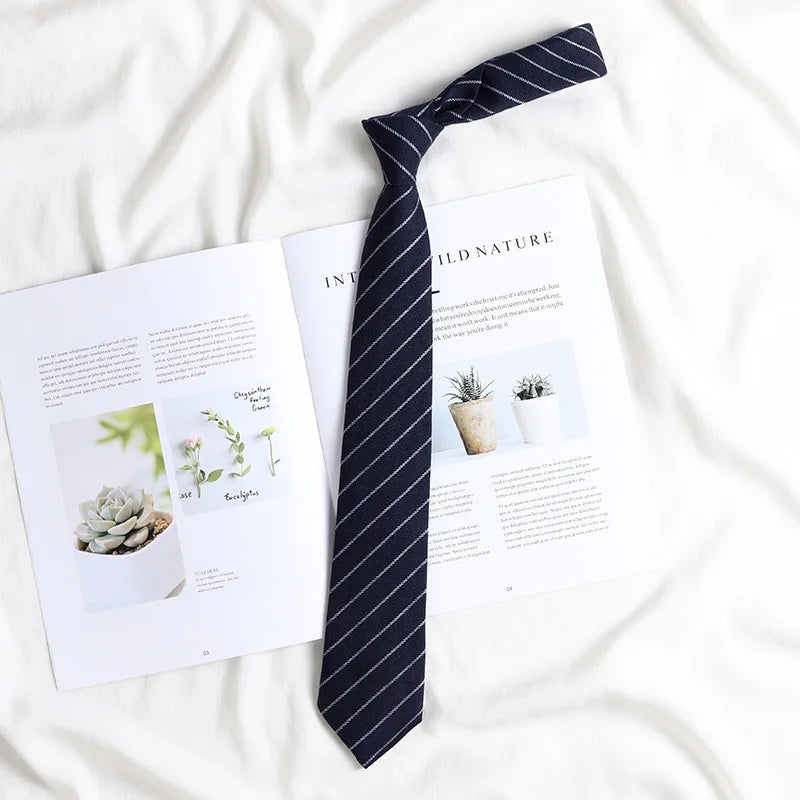 Korean style elegant Ties for men gifts Top clothes accessories Wedding Black Gray Striped JK Ladies Collar Slim Neck Bow tie