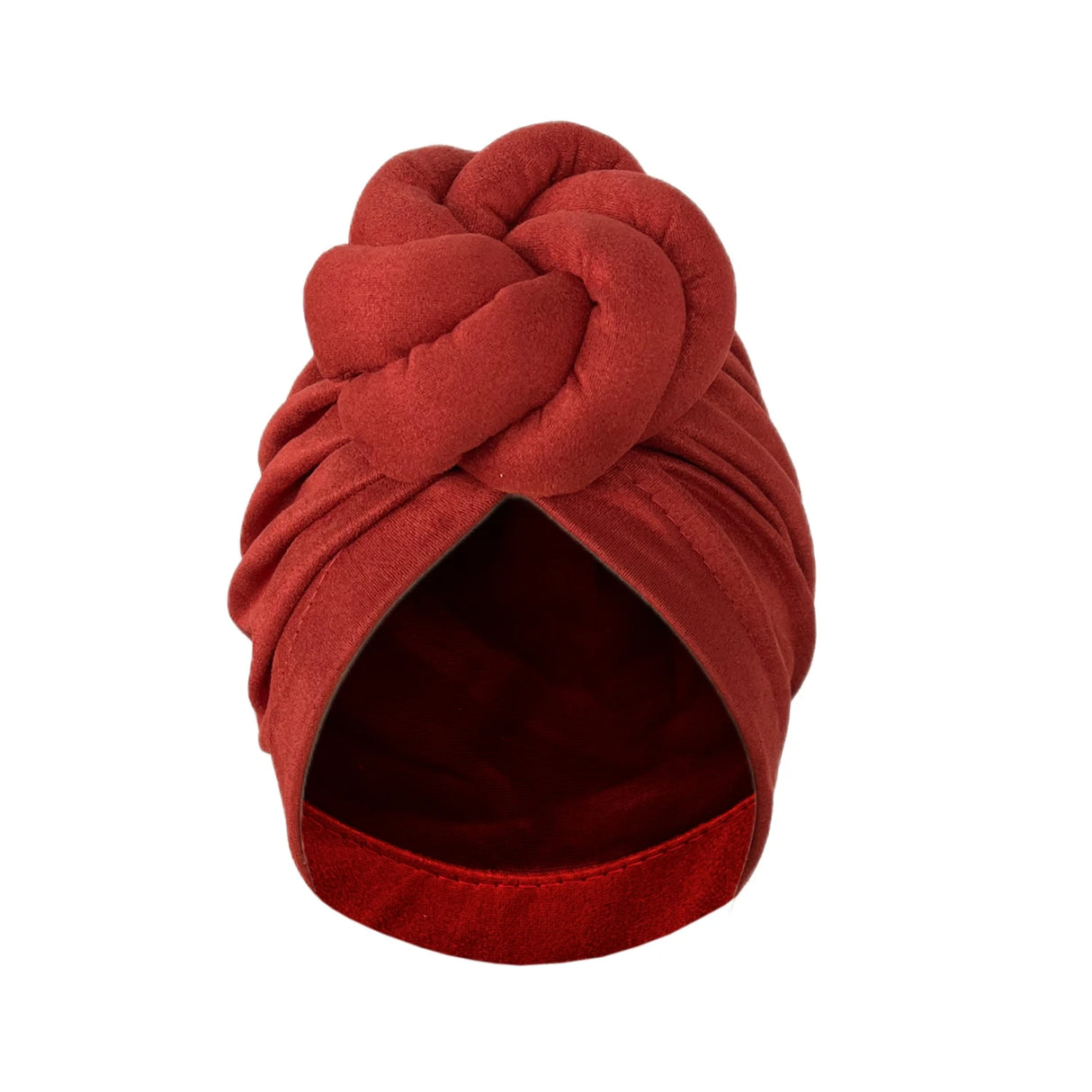 New Pre-Made Knotted Turban Hat Suede Head Wraps Elegant Pleated Beanies Headscarf For Women Turban