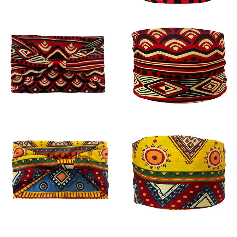 Boho Headbands For Women Fashion Wide Headscarf Bohemian Yoga Workout Head Bands Hair Accessories Band