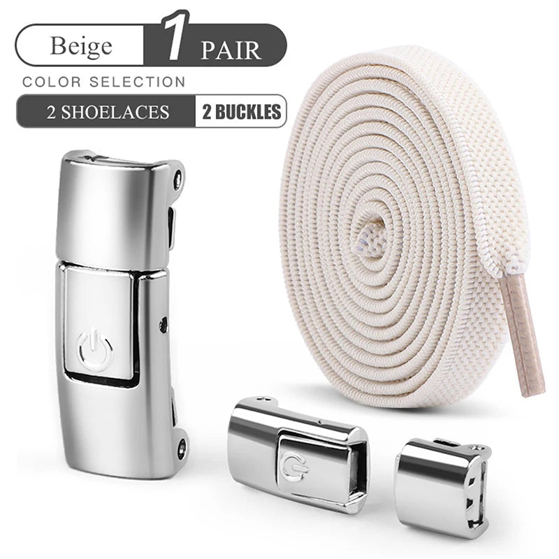 Lacets élastiques sans nœuds pour chaussures de sport, 8 mm, plats et larges, pour enfants et adultes