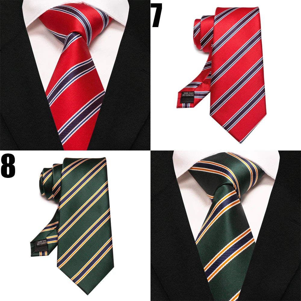Cadeaux pour hommes EASTEPIC : cravates rayées, cravates rouges pour messieurs en vêtements raffinés, accessoires à la mode pour les occasions sociales