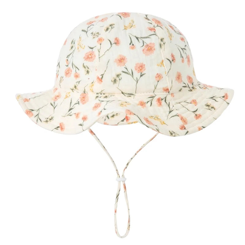 Cartoon Fruits Animals Printed Caps for Baby Boys Girls Cotton Sunshade Outdoor Indoor Hats for Toddlers Newborn Sun Hats