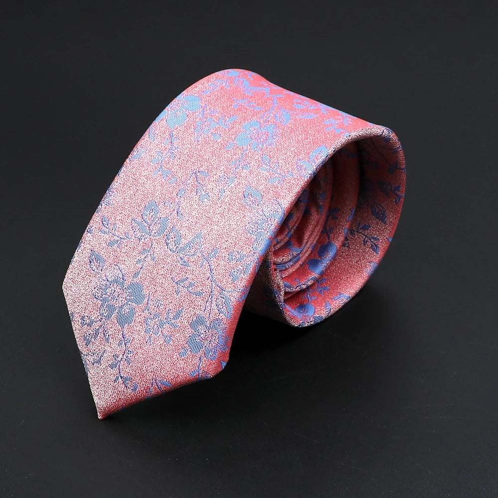 26 Styles Men's Jacquard Novelty Ties Skinny Floral Paisley Striped Necktie Business Narrow Suit Shirt Daily Wear Accessories