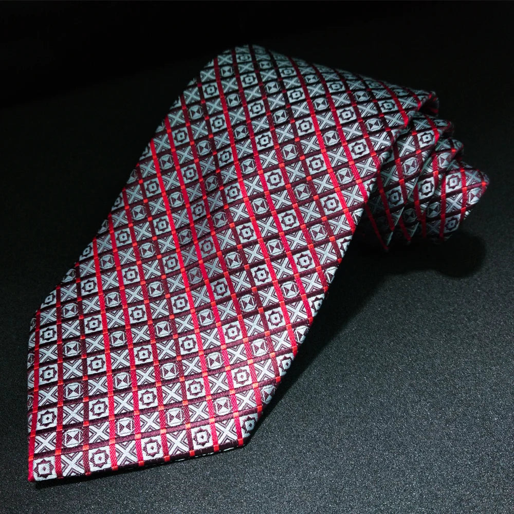 EASTEPIC Cravates de 10 cm de large pour hommes en costumes d'affaires Cravate pour hommes Accessoire Jacquard Impression de qualité Pure Soie Fête de mariage