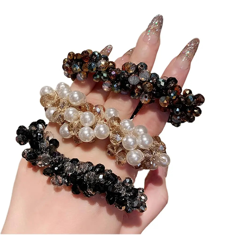 Élastiques à cheveux en perles de cristal, chouchous, élastiques à cheveux, porte-queue de cheval en perles, attaches de poignet, chouchous, accessoires pour cheveux