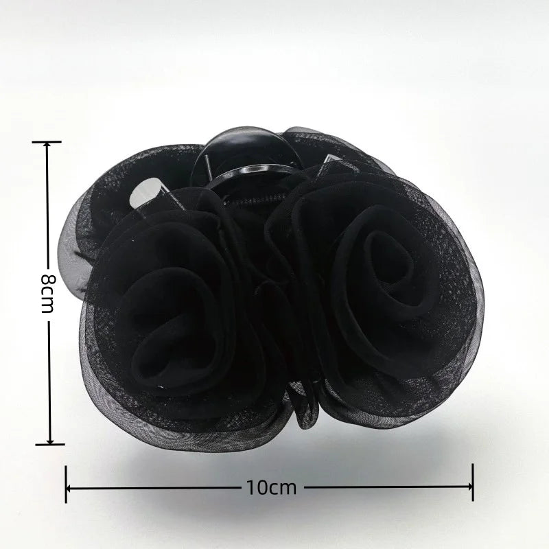 13cm Rose Shark Clip Large hair claw Elegant High-Grade Hair Accessories Pinzas Para El Cabello Заколка Для Волос