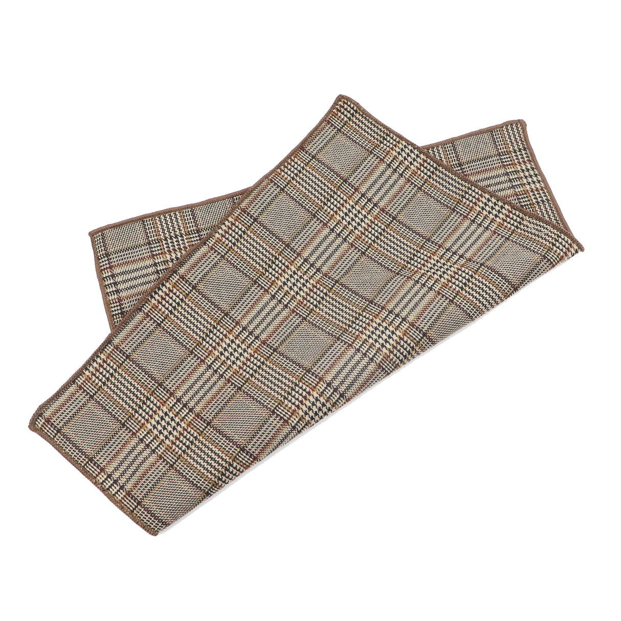 Klassisches Einstecktuch aus Baumwolle mit Karomuster und Streifen, 24 cm, Taschentücher, braun, für Anzug, Party, Alltag, Smoking, Geschenk, Accessoire für den Mann