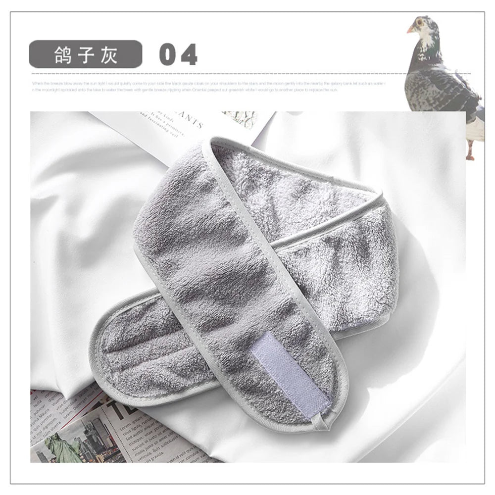 Soft Toweling Hair Accessories Girls Headbands for Face Washing Bath Makeup Hair Band Women Adjustable SPA Facial Headband