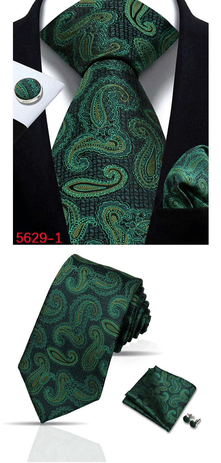 Cravate homme Paisley Jacquard tissé 8 cm formelle affaires mariage cravate poche carré ensemble costume cravate haute qualité fait main Gravata