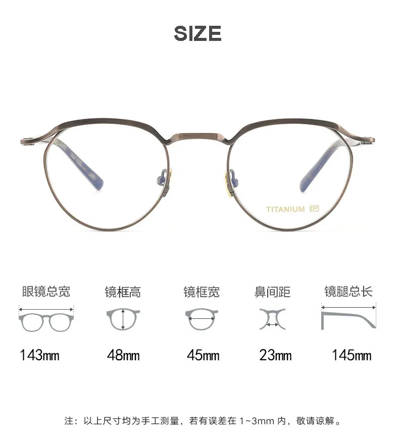 Top Quality Acetate Titanium Optical Glasses Frame Luxury Vintage Computer Eyeglasses Designer Ultra-Light Eyewear