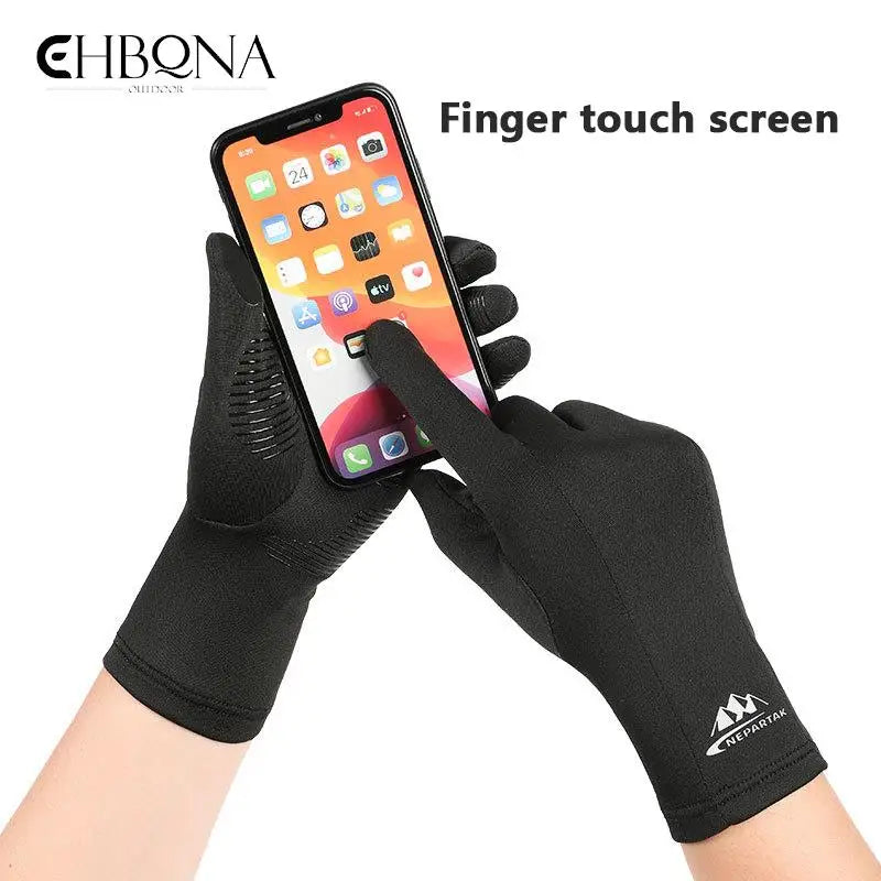 Heißer Verkauf Winter Outdoor Sports Lauf Handschuh Warm Touch Screen Gym Fitness Volle Finger Handschuhe Für Männer Frauen Gestrickte Magische Handschuhe