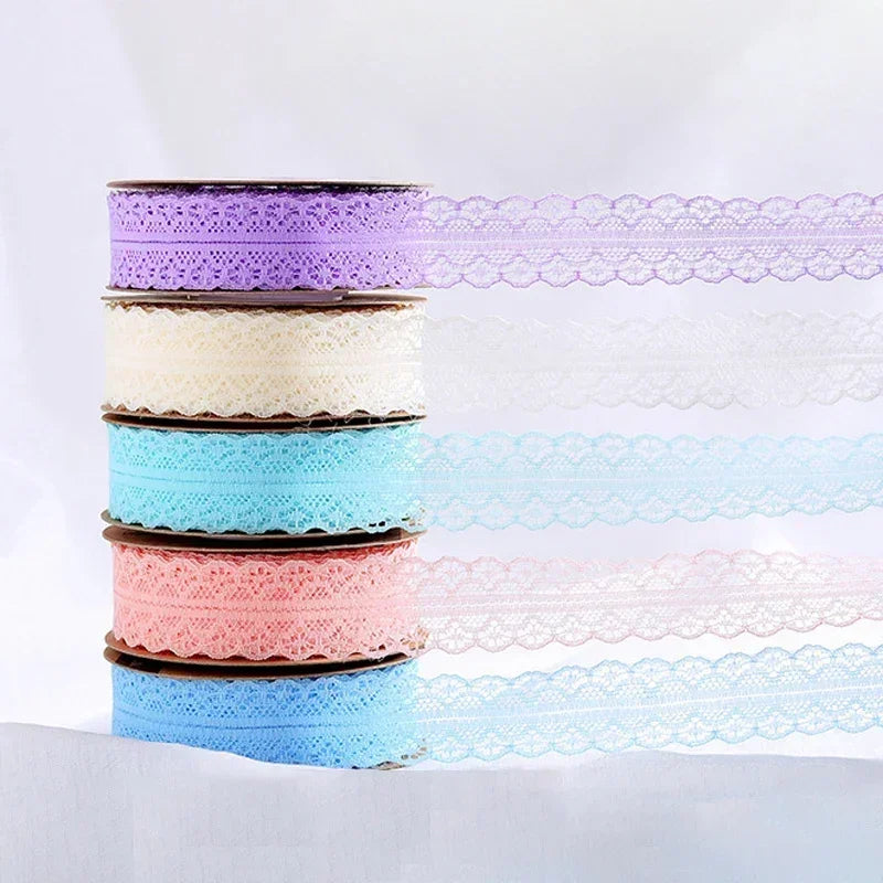 Lace Trim Ribbon 1.2 Inch Wide Vintage Pattern Roll Ribbons 50 Yards for Gift Wrapping Valentine's Day Floral DIY Crafts Sewing