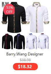 Barry.Wang Nouveauté Soie Hommes Cravate Mouchoir Boutons de Manchette Ensemble Jacquard Animal Dinosaure Chauve-Souris Gravat Cravate Pour Homme Mariage Affaires