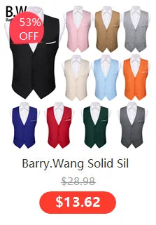 Barry.Wang Nouveauté Soie Hommes Cravate Mouchoir Boutons de Manchette Ensemble Jacquard Animal Dinosaure Chauve-Souris Gravat Cravate Pour Homme Mariage Affaires