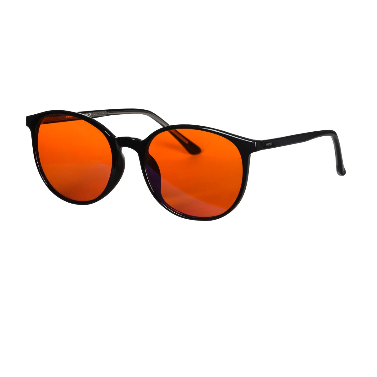 red glasses red blue light glasses for better sleep blue light blocking glasses orange lenses Tr90 women eyeglasses SH2022