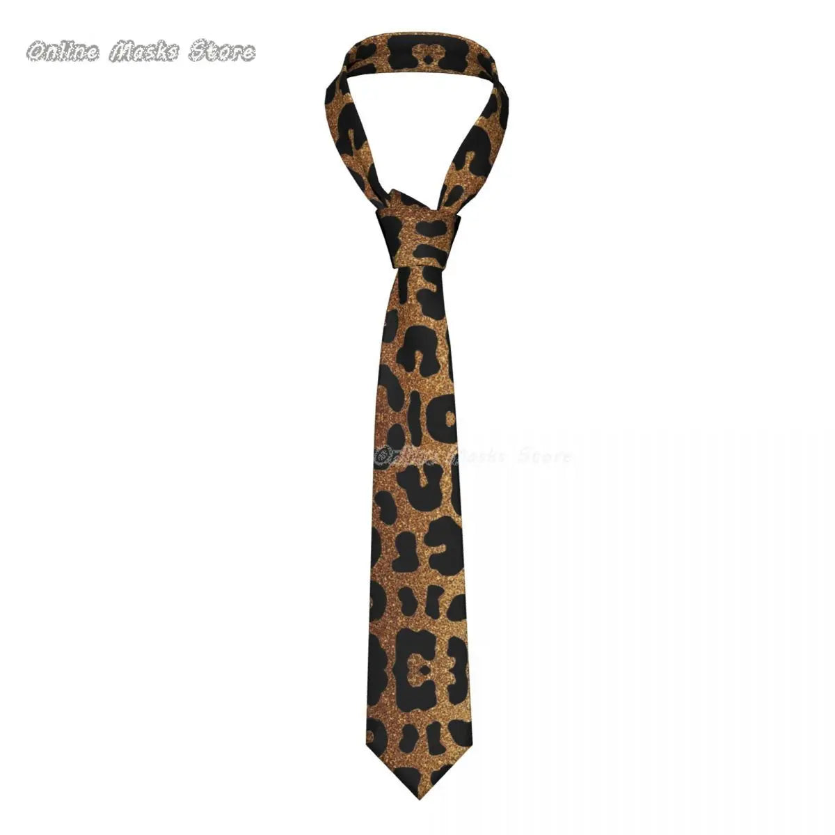 Cravates léopard pour hommes, soie et polyester, étroites, 8 cm, motif tigre, pour costumes, accessoires, fête de mariage, cosplay