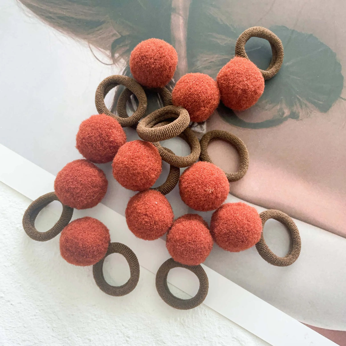 Lot de 10 élastiques à cheveux pour enfants, en peluche, en caoutchouc, pour filles, bonbons, chouchous, accessoires pour cheveux de bébé