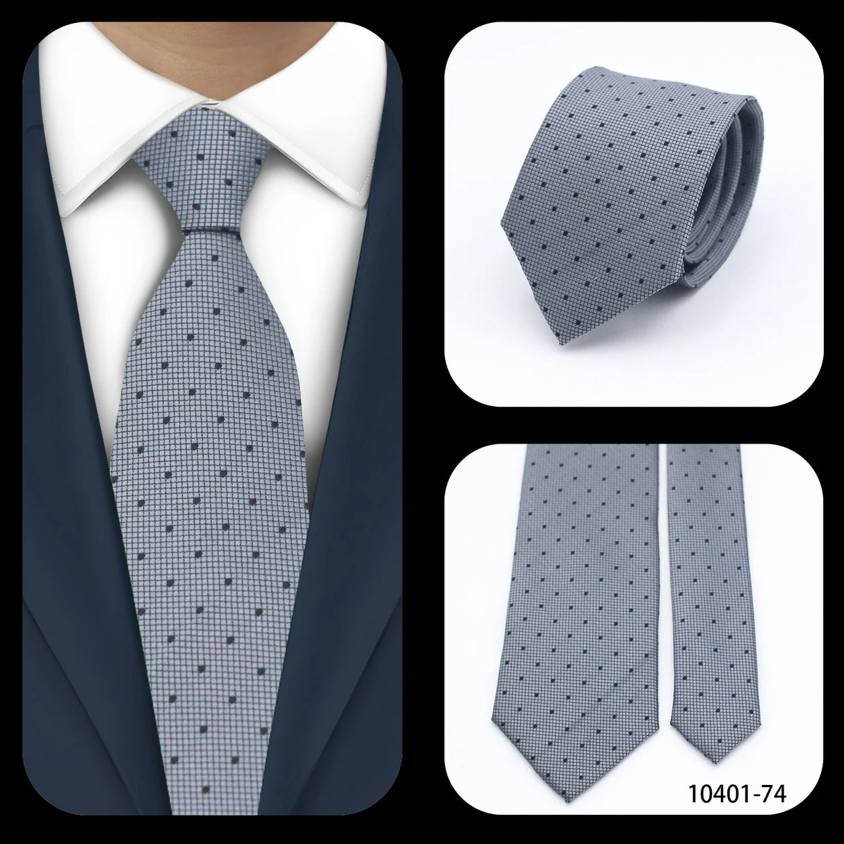 Cravates élégantes à pois pour hommes LYL 7 cm, cravate de luxe avec imprimé géométrique, cadeau pour invités, accessoires de festival pour gentleman