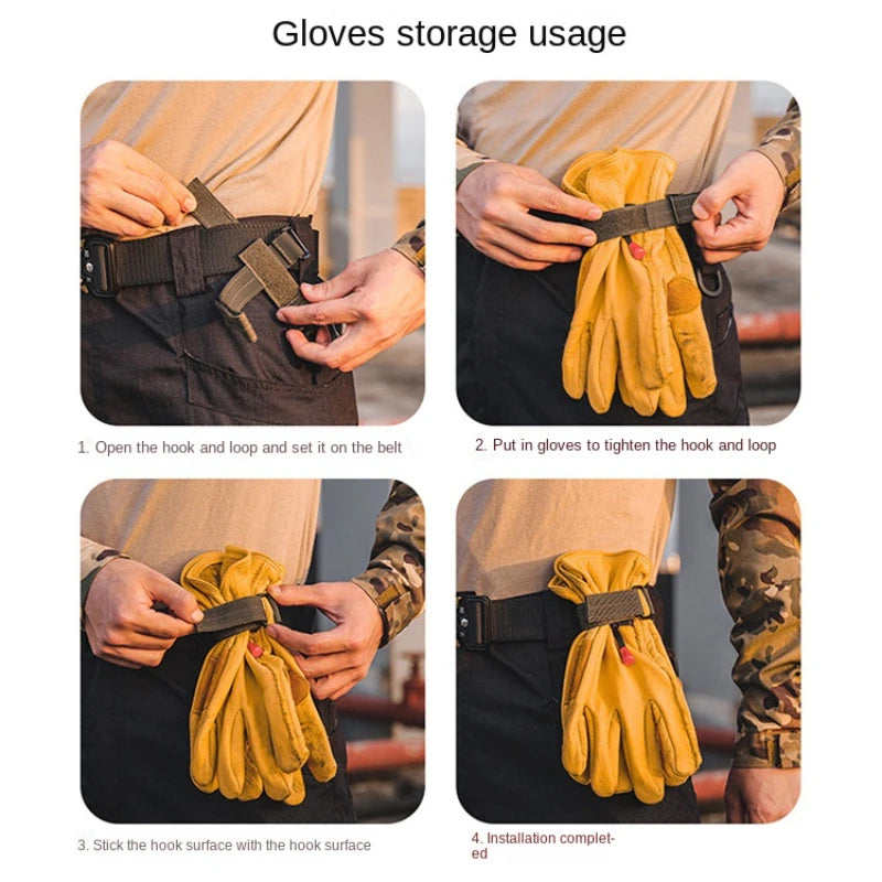 Mountaineering Buckle Outdoor Keychain Gear Clip Keeper Pouch Belt Keychain Gloves Rope Holder Military Hook Camping