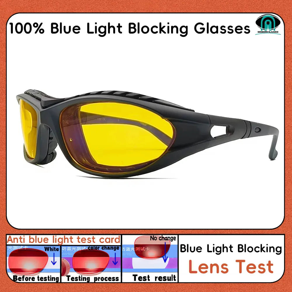 Red Lens,Orange Lens 100% Blue Light Blocking Goggles Glasses Gaming Glasses Anti fatigue fashion Phone Eyeglasses