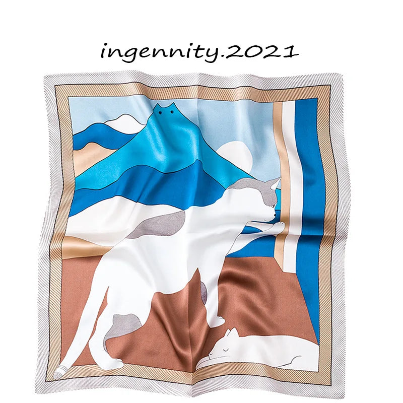 Foulard en soie véritable 100 % naturelle pour femme, petit format 53 x 53 cm, idéal pour la plage, le cou, le châle, le bandana, le hijab, le pashmina ou le poncho, 2023