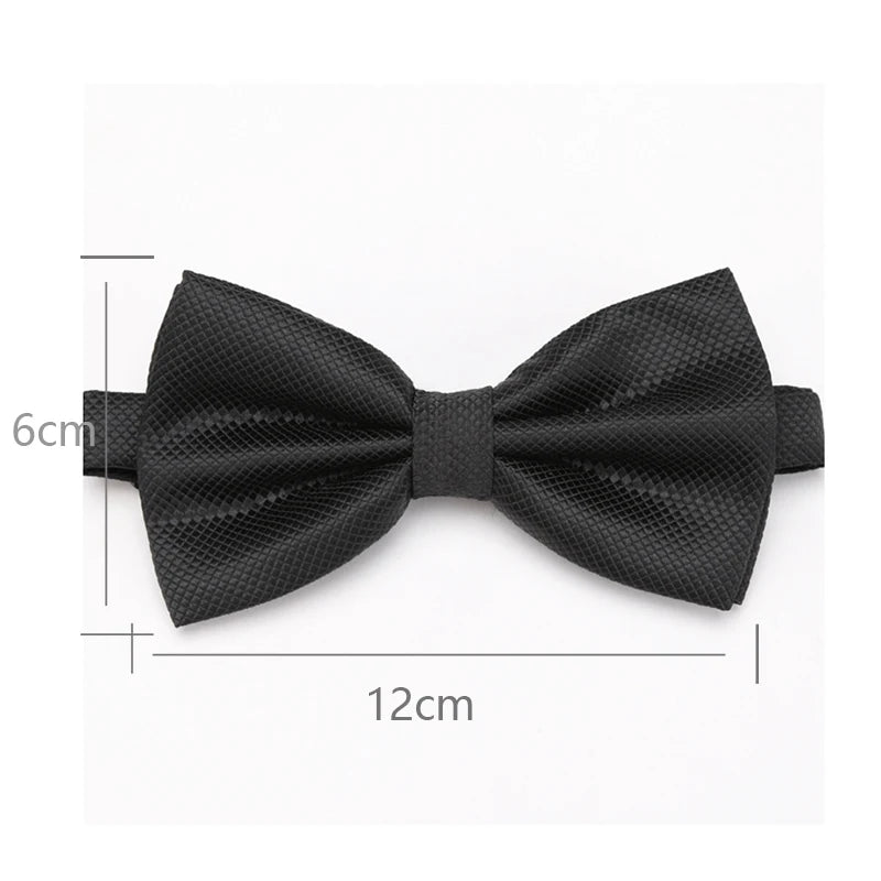 Men Bowtie Fashion Butterfly Party Wedding Bow Tie for Boys Girls Candy Solid Color Bowknot Accessories black Bowtie
