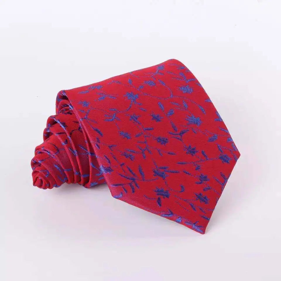 Cravate bleue tendance pour homme, 8 cm, en soie verte et orange, motif cachemire, motif floral, pour mariage, travail, slim