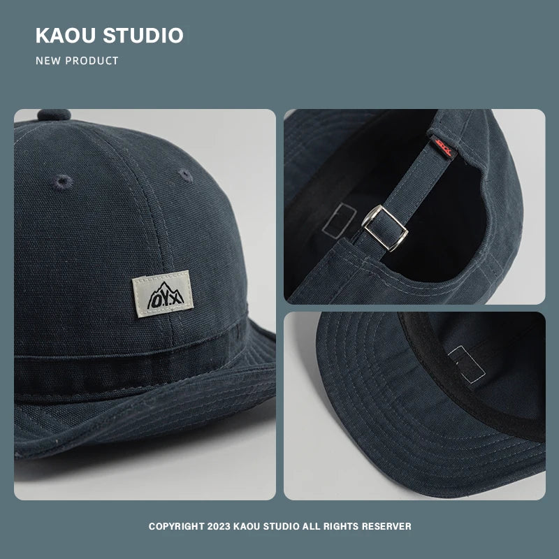 Niche Short Brim Japanese Retro Duck Bill Hats for Men and Women Spring and Summer Casual Versatile Soft Top Baseball Cap