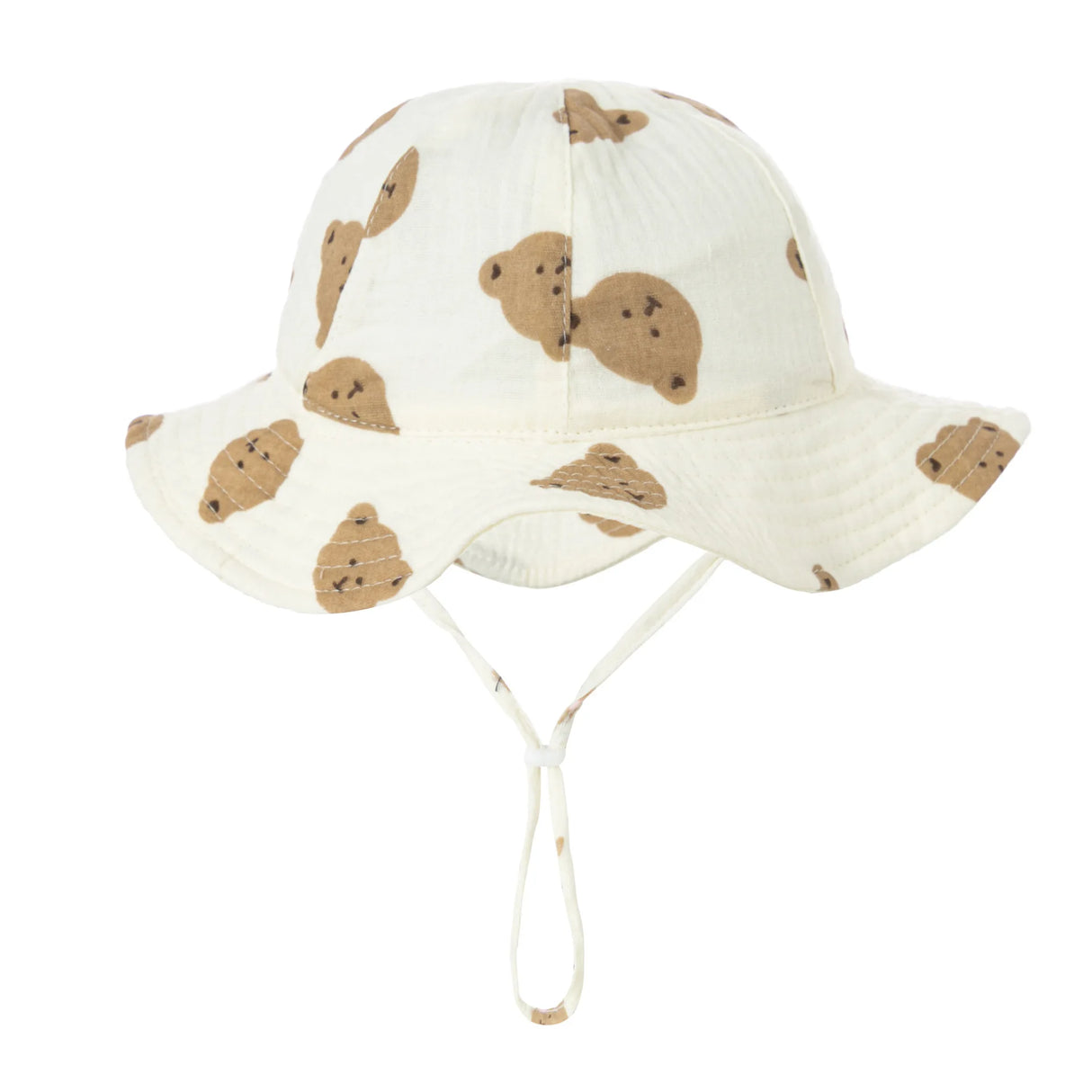 Embroidered Name Breathable Kids Wide Brim Sun Hat With Adustable Chin Strap Suitable For Summer And Beach