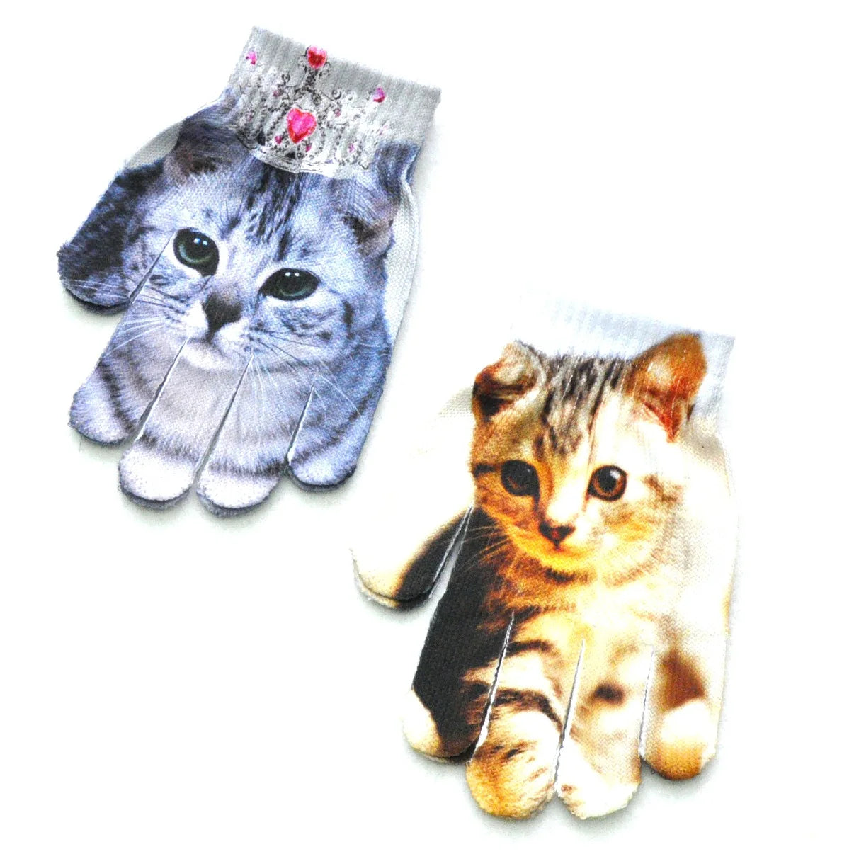 Kinderhandschuhe 5-11 Jahre Kindergartenschüler Winter Warme Baby 3D Welpenkatze Gestrickte Fäustlinge Vollfingerhandschuhe Stricken Kinderhandschuhe