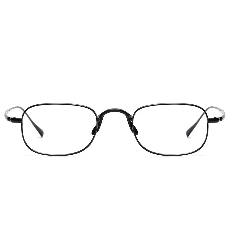 Vintage Small Square Oval 6.5g Ultra-Light Pure Titanium frame ,KJ45|Thin Frame of Golden Wire|For Men and Women